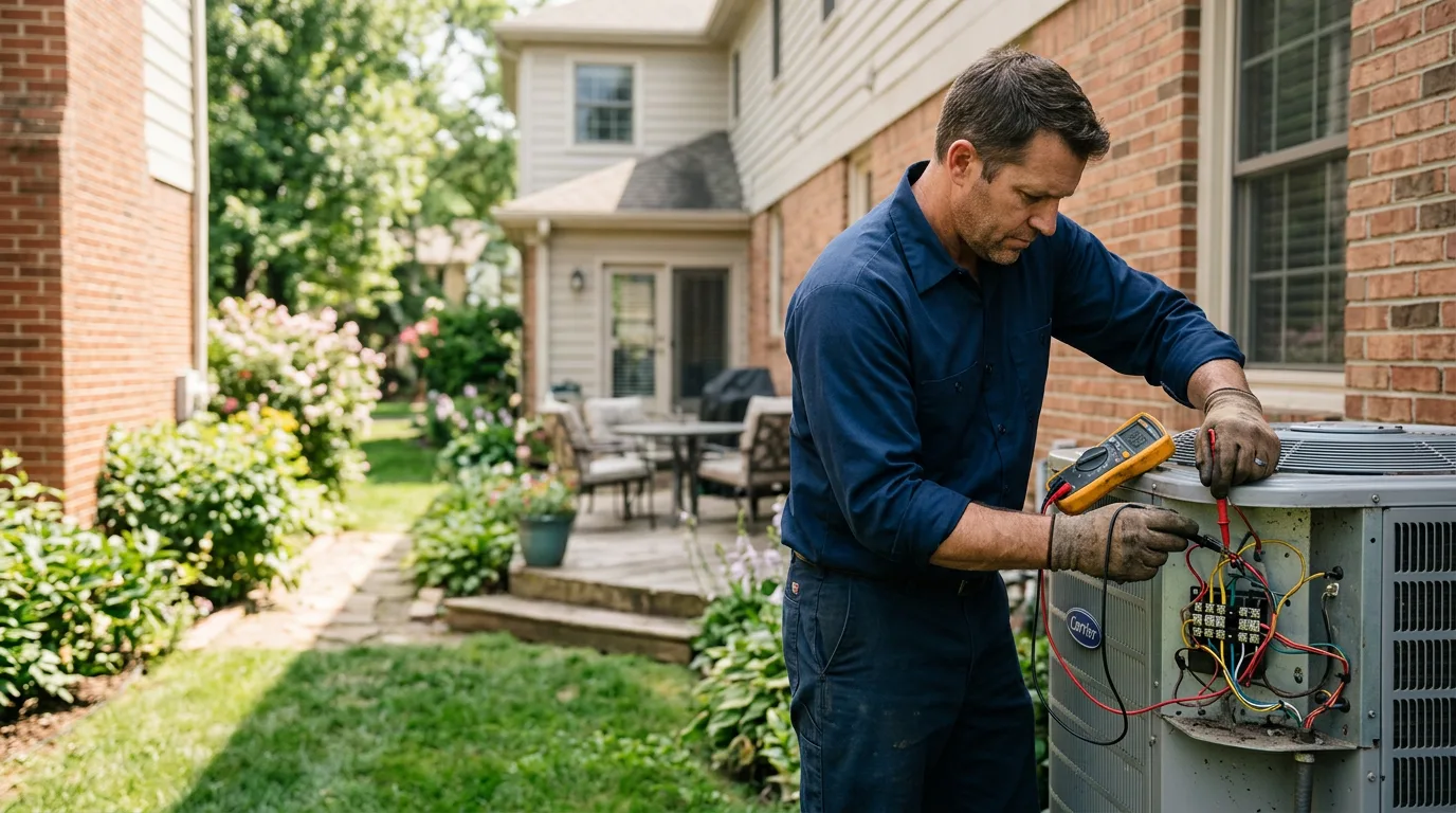 HVAC technician working near Cawood, KY